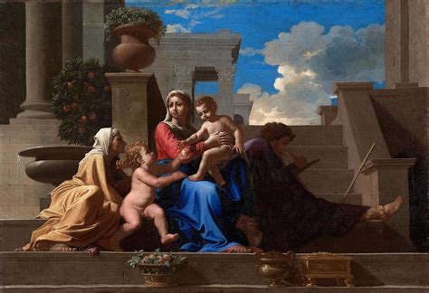 The Holy Family on the Steps - Majestic Rococo Composition and Tender Spiritual Intimacy!